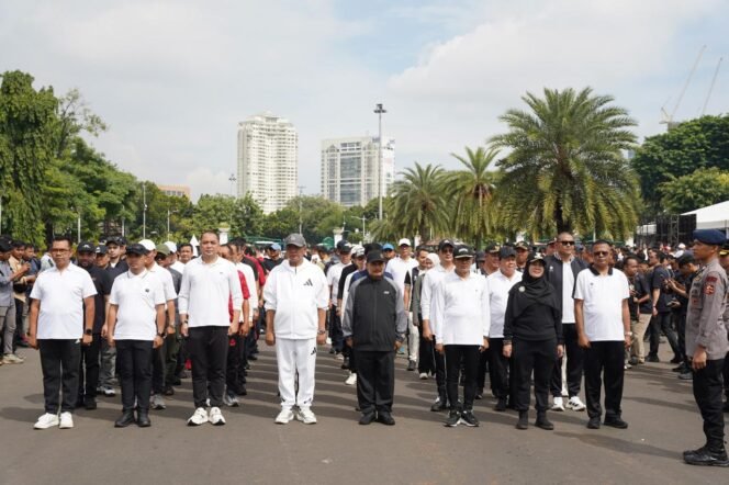 
					Wali Kota dan Wakil Wali Kota Bandar Lampung Terpilih Periode 2025-2030, Eva Dwiana-Deddy Amarullah jalani Gladi Bersih di Monas