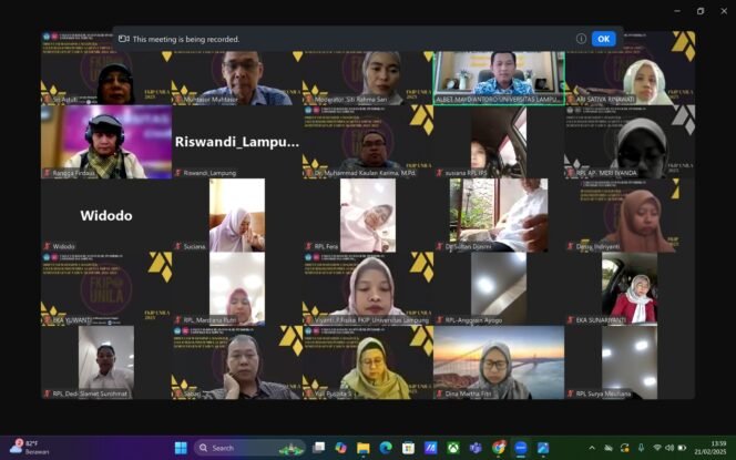 
					FKIP Unila Gelar Pengenalan Sistem Akademik Pascasarjana Jalur RPL Angkatan I Semester Genap T.A 2024-2025