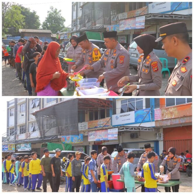 
					Polisi di Bandar Lampung Sajikan Ratusan Porsi Makan Bergizi Gratis Bagi Masyarakat