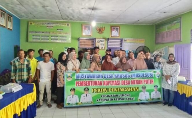 
					Pekon Penengahan Kecamatan LemongTelah Membentuk Koprasi Merah Putih Wujutkan Arahan Presiden.Prabowo