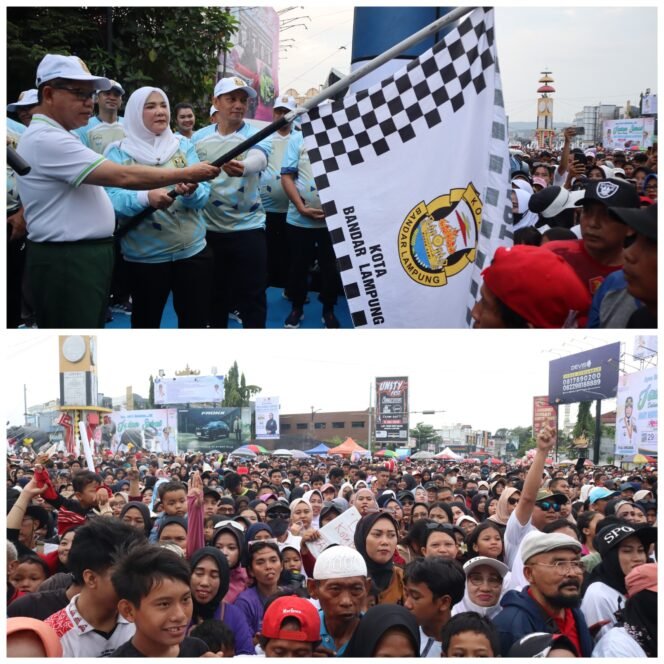 
					Gelar Jalan Sehat : Peringati HUT ke-343 Moment Refleksi Atas Kontribusi Pemkot Dalam Membangun Kota Bandar Lampung