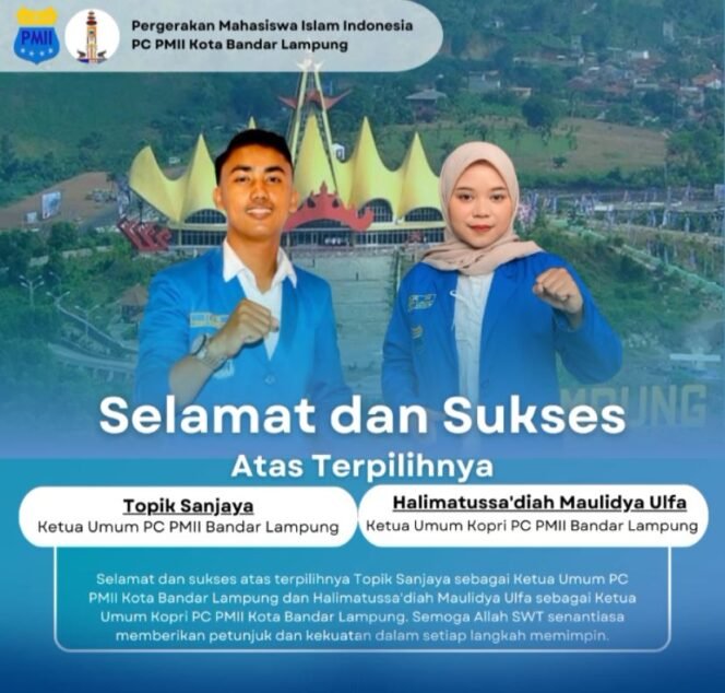 
					Konfercab PMII Bandar Lampung ke XXXVlll, Tetapkan Topik Sanjaya Sebagai Ketua Cabang Terpilih